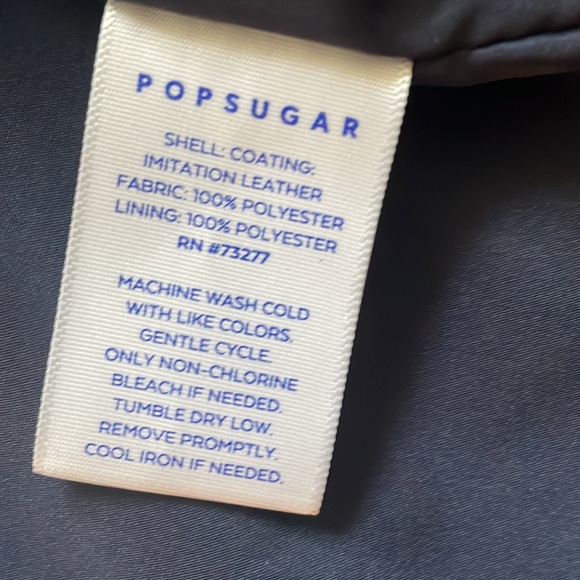 Navy blue leather jacket - Picture 7 of 7